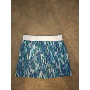 Women Blue Green White Pullon Golf Skort Size Large